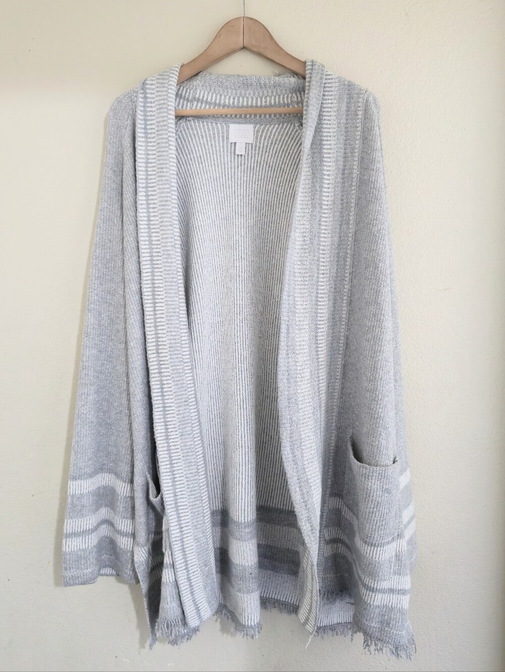 NWT 14th & Union Open Gray Cardigan 1X